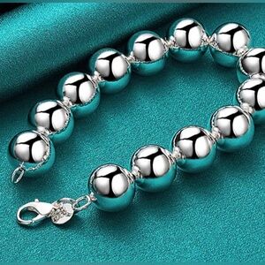 Sterling silver bracelet with 8MM balls